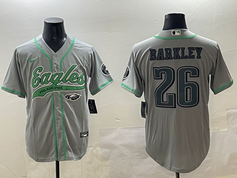 Men Philadelphia Eagles #26 Barkley Grey Jointly Name 2025 Nike Limited NFL Jersey style 2->philadelphia eagles->NFL Jersey